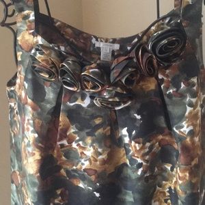 J. Crew Silk Rosettes Tank